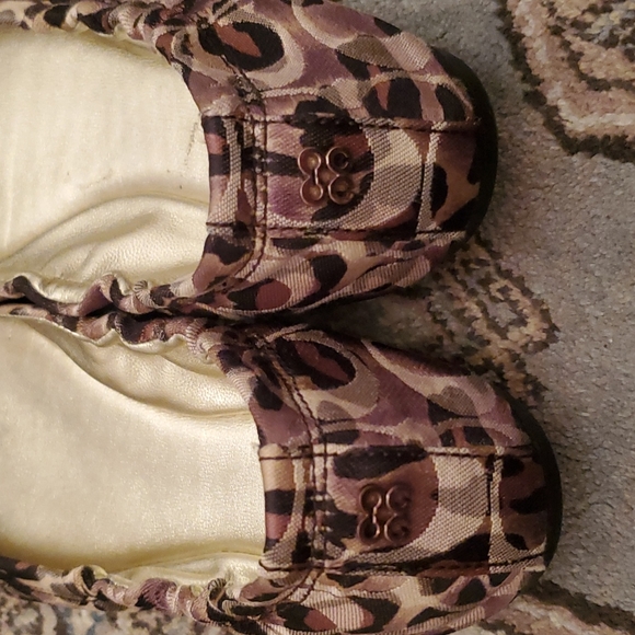 Vintage Coach Leopard Print Ballerina Flats Size 6B - Picture 4 of 4